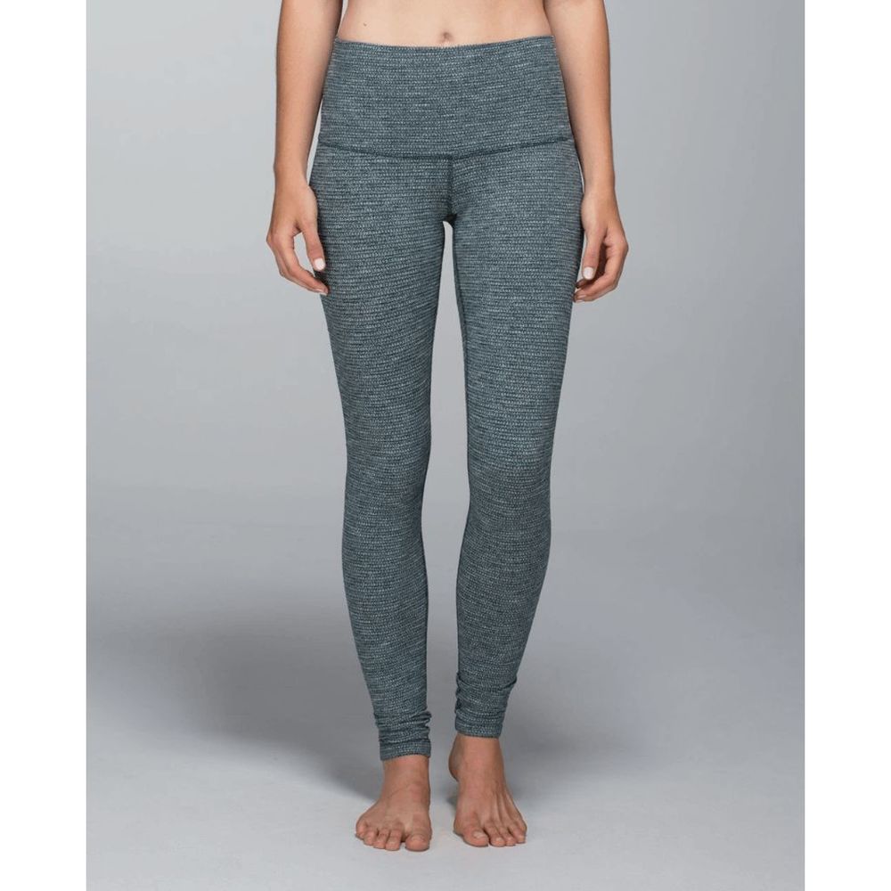 Lululemon Wunder Under Pant (Roll Down) Coco Pique Fuel Green Size 2 - Picture 8 of 9